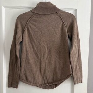 Women's Jeanne Pierre Brown 100% Cotton Turtleneck Sweater Size Small